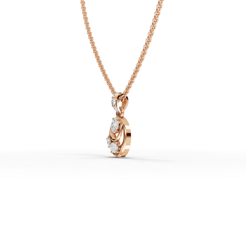 Modern Oval Lab Grown Diamond Drop Pendant Necklace