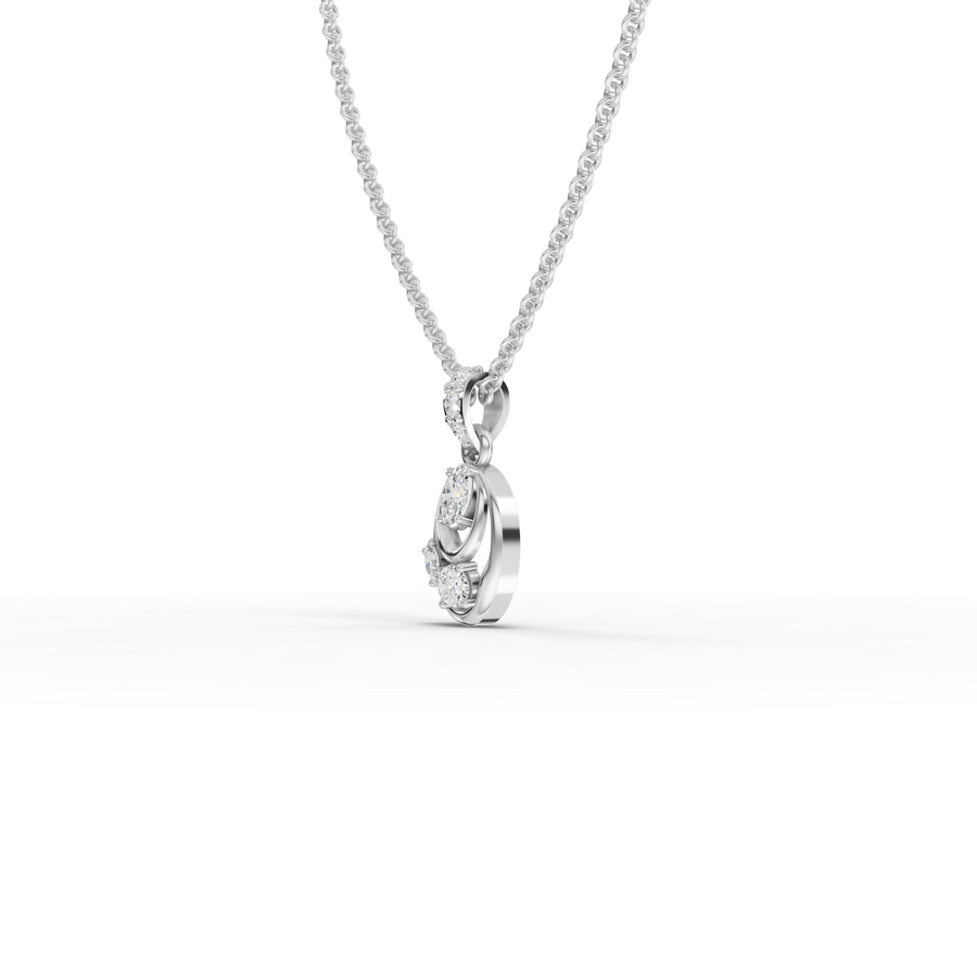 0.33 Ct Oval Lab Diamond Pendant