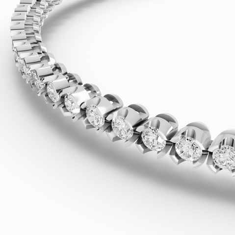 1.88 CT Round Lab Diamond Prong Set Tennis Bracelet