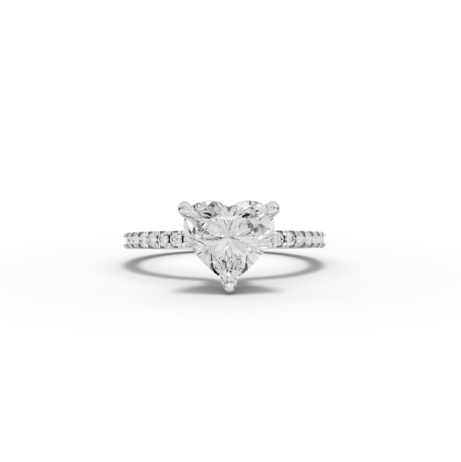 1.73 Ct Heart Hidden Halo Pavé Ring