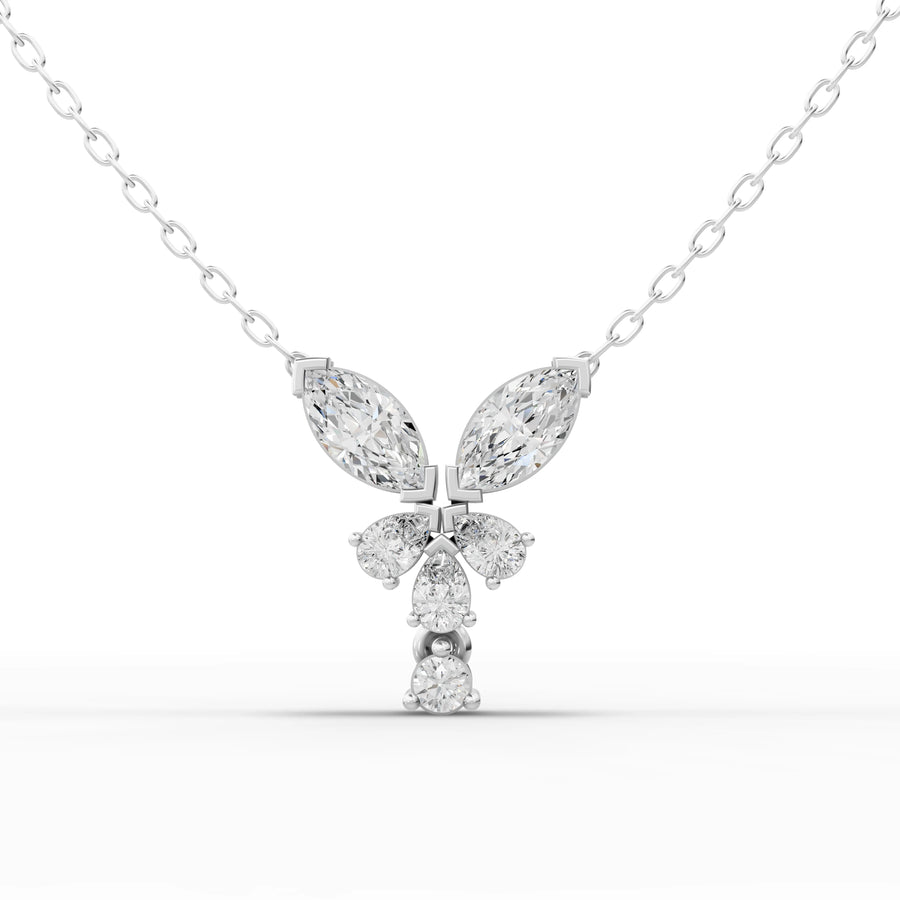 2.04 Ct Marquise Lab Diamond Floral Set