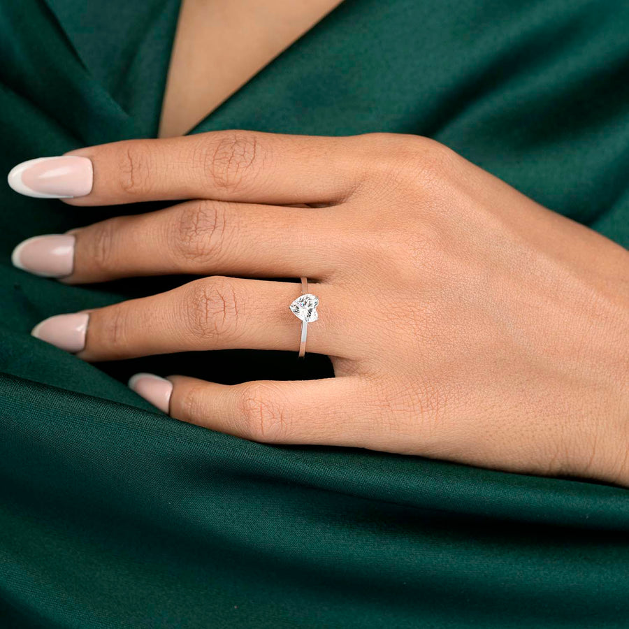Close-up showing heart brilliance on hand