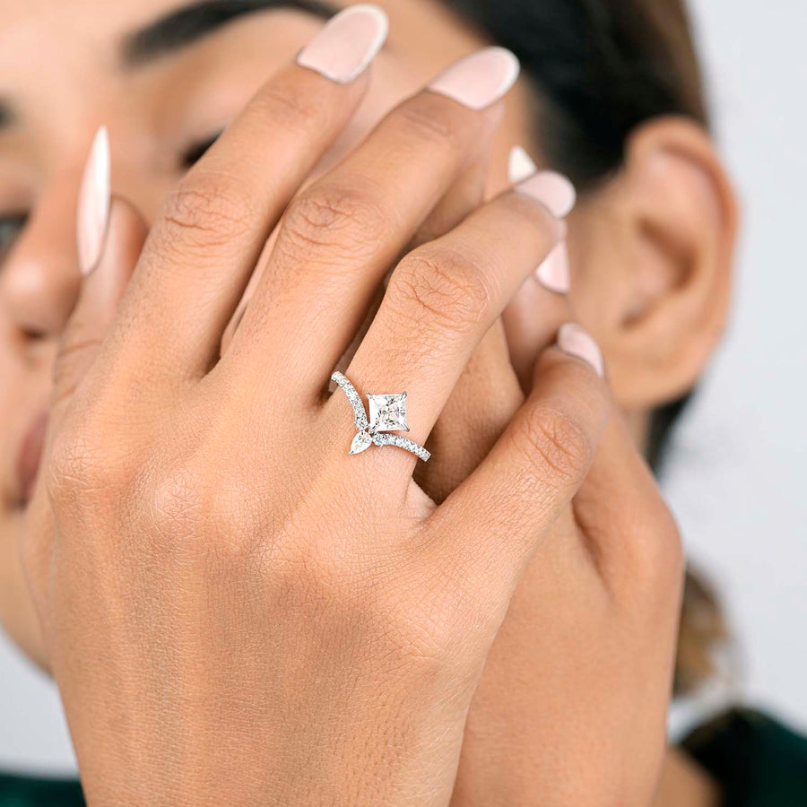 Close-up of brilliance on model hand