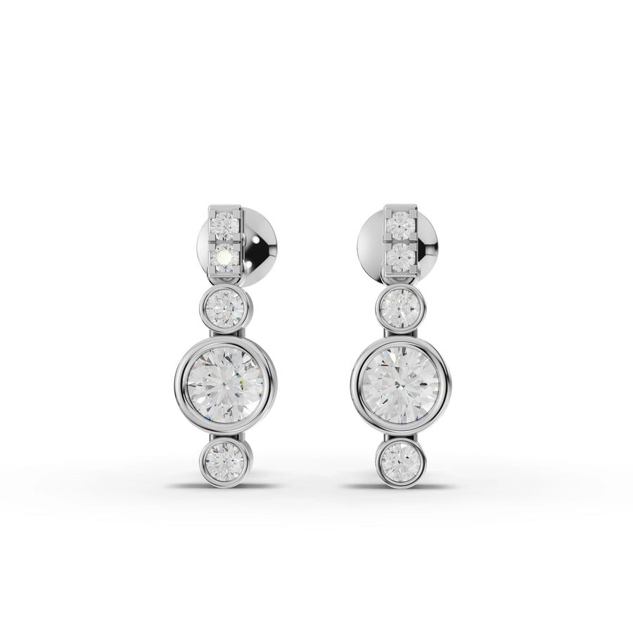 1.29 Ct Bezel Round Lab Diamond Set