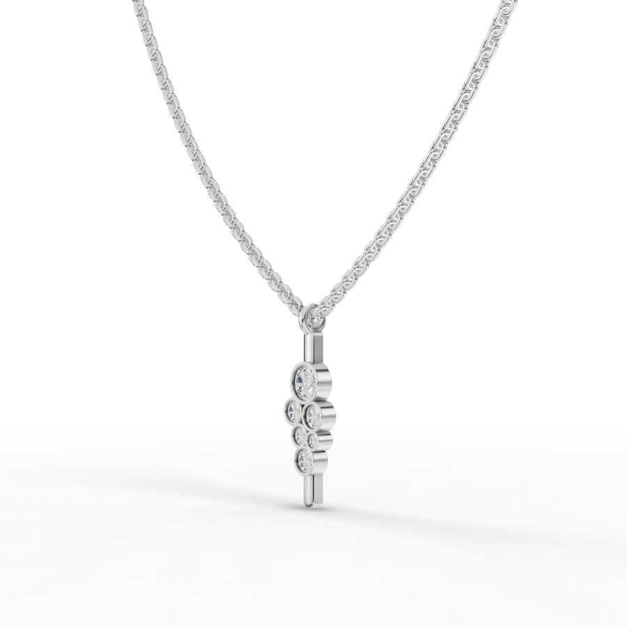 0.25 Ct Round Bezel Statement Pendant