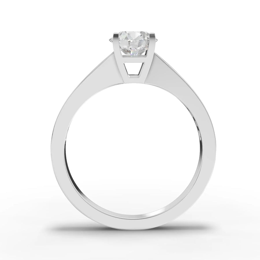 Split shoulder diamond ring white gold angle