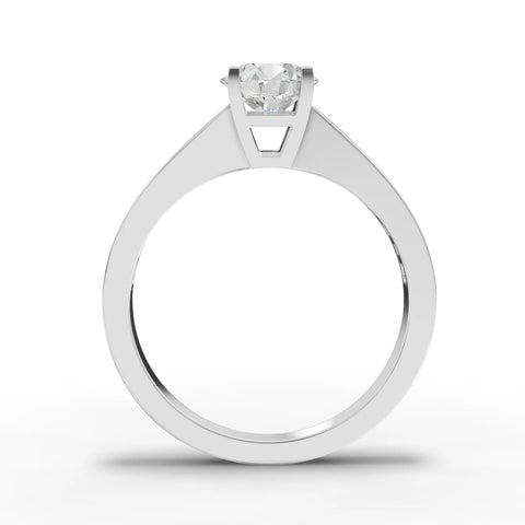 Split shoulder diamond ring white gold angle