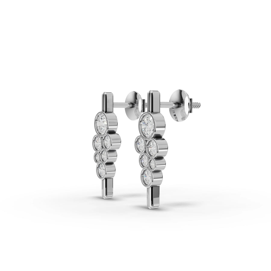 0.52 Ct Round Bezel Drop Studs