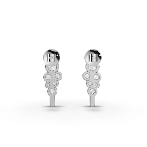 Lab-Grown Diamond Cluster Jewelry Set: Drop Earrings, Bezel Drop Pendant & Bubble Eternity Band