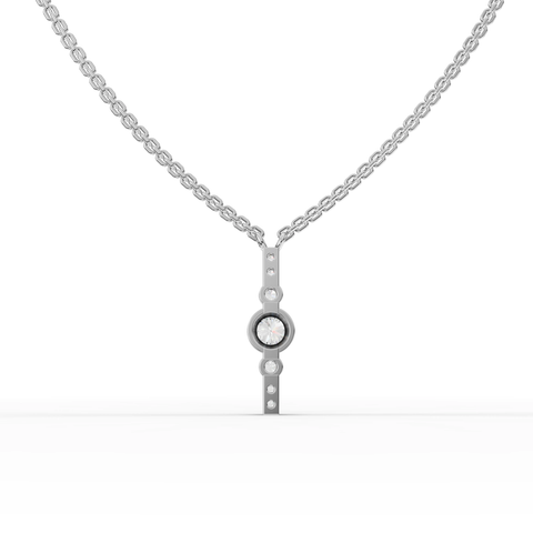 Modern Bezel Lab-Grown Diamond Pendant, Drop Earrings & Three-Stone Ring Set