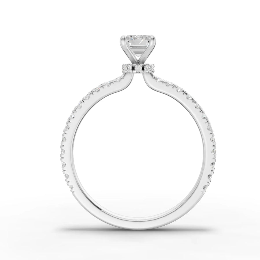 White gold shank curvature detail