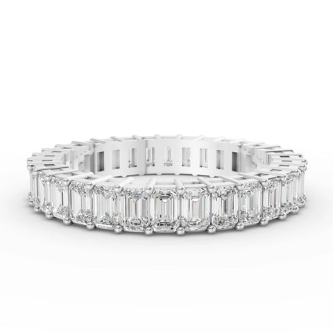Emerald-Cut Lab-Grown Diamond Eternity Band
