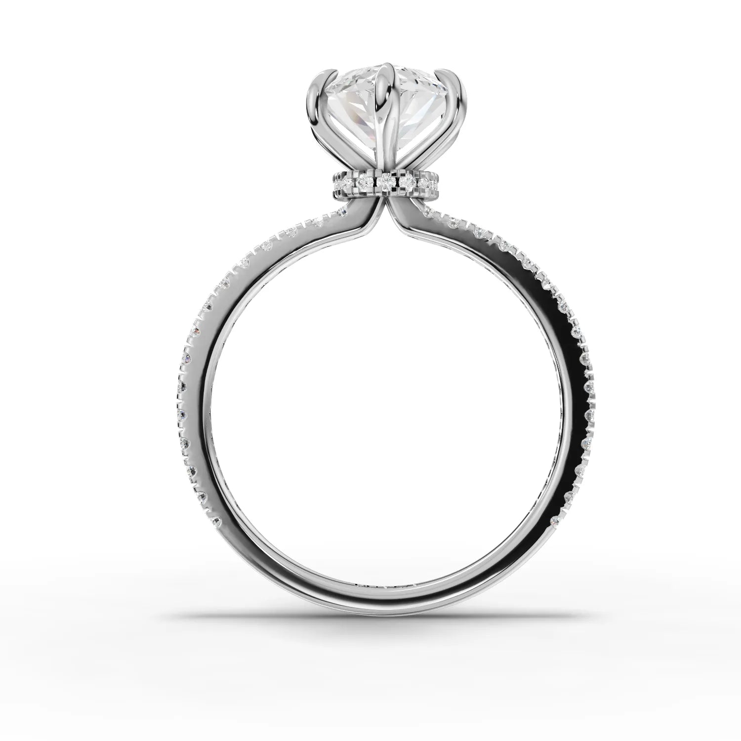 Marquise cut ring white gold close-up