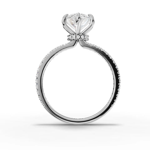 Marquise cut ring white gold close-up