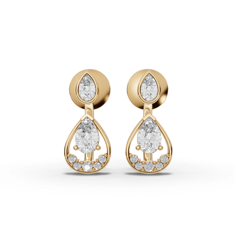 1.82 Ct Pear Lab Diamond Teardrop Jewelry Set with Ring, Earrings & Necklace