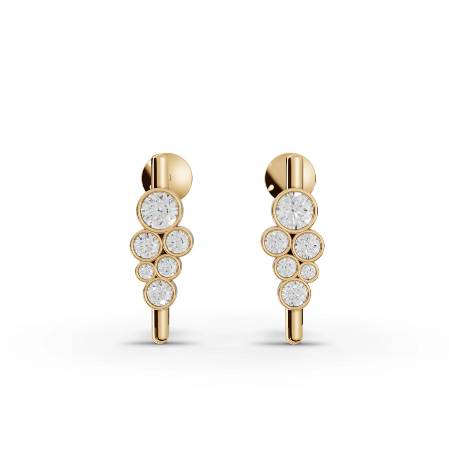 0.52 Ct Round Bezel Drop Studs