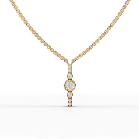 Modern Bezel Lab-Grown Diamond Pendant, Drop Earrings & Three-Stone Ring Set