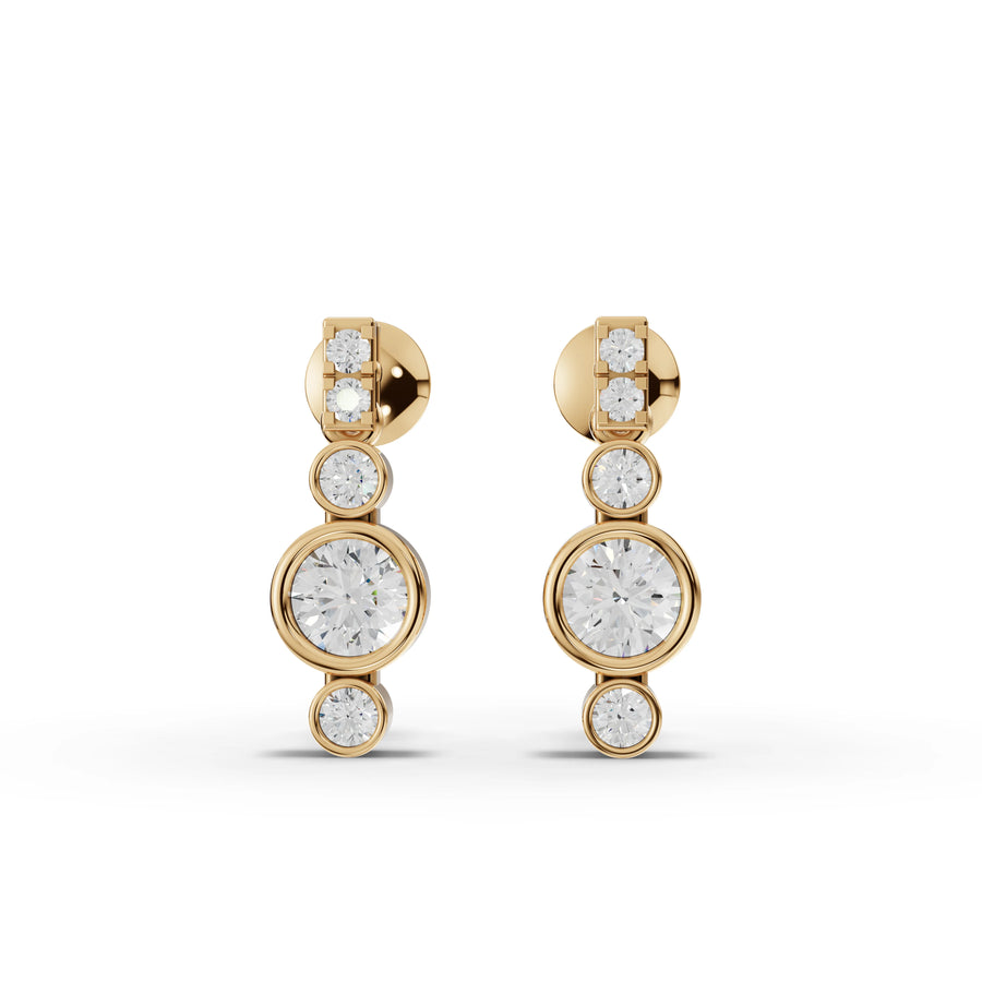 1.29 Ct Bezel Round Lab Diamond Set