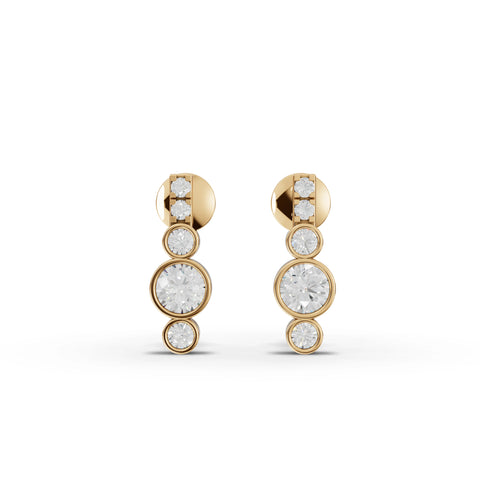 Contemporary Lab-Grown Diamond Bar Pendant, Drop Earrings & Pavé Band Set