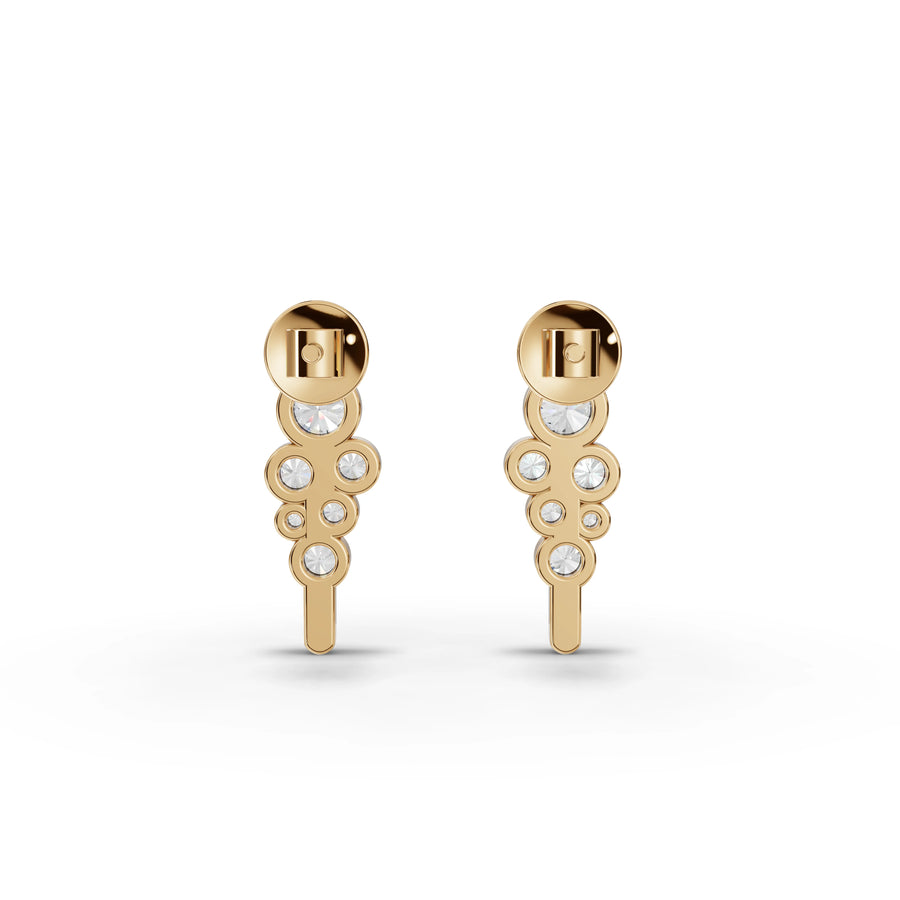 0.52 Ct Round Bezel Drop Studs