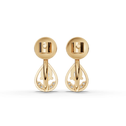 Pear-Cut Lab-Grown Diamond Teardrop Drop Earrings