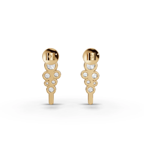 Lab-Grown Diamond Cluster Jewelry Set: Drop Earrings, Bezel Drop Pendant & Bubble Eternity Band