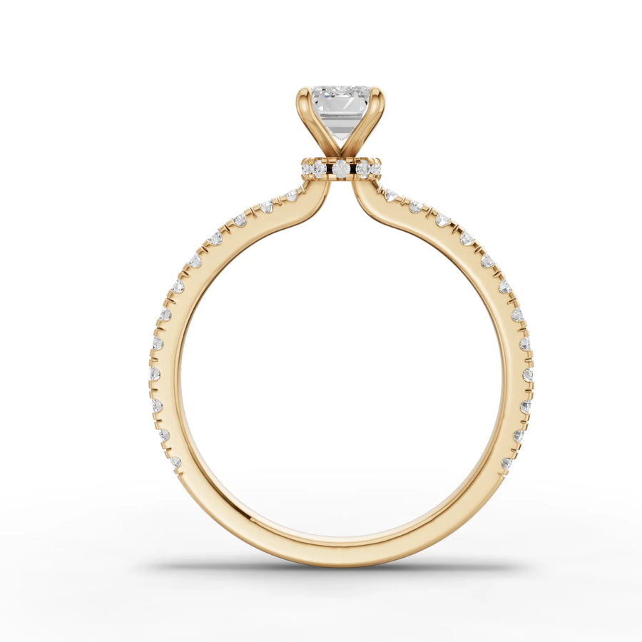 Yellow gold polished shank detail