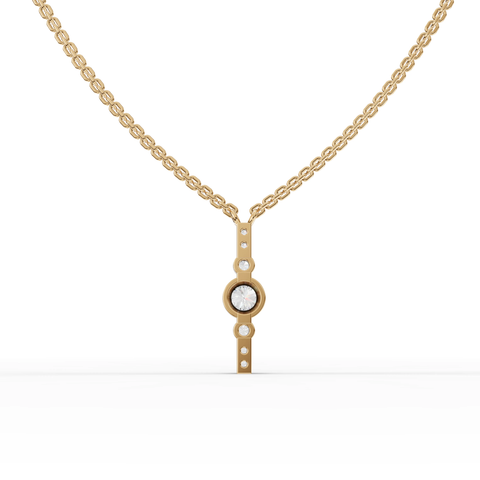 Modern Bezel Lab-Grown Diamond Pendant, Drop Earrings & Three-Stone Ring Set