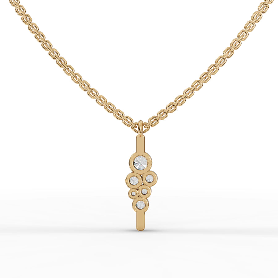 0.25 Ct Round Bezel Statement Pendant